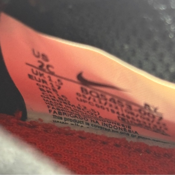 Nike Court Borough Low 2 Red Black Toddler Infant Sneakers Shoes Size 2C - Picture 10 of 16